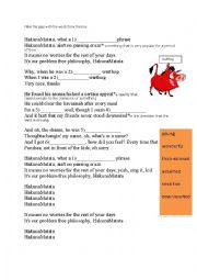 English Worksheet: Hakuna Matata - personality adjectives