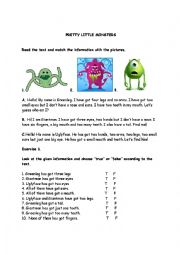 English Worksheet: body parts