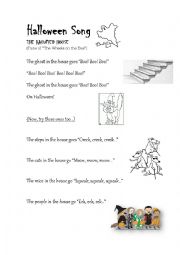 English Worksheet: Halloween Song 