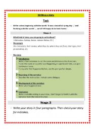 English Worksheet: Writing a Story