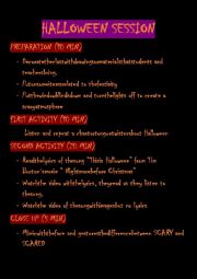 Halloween lesson plan