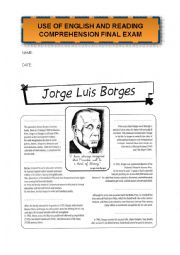 English Worksheet: READING COMPREHENSION TEST: BORGES BIOGRAPHY