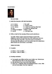 English Worksheet: Secret window