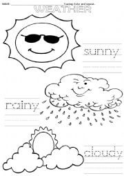 English Worksheet: weather