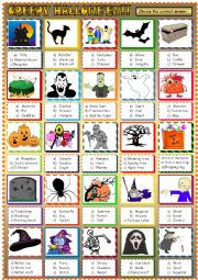 English Worksheet: Creepy Halloween