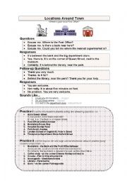 English Worksheet: Orientation in town
