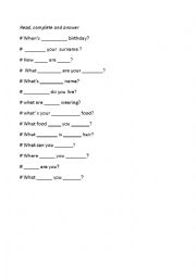 English Worksheet: Presentation