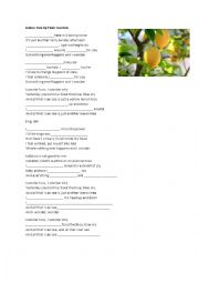 English Worksheet: Presen Progressive Song- Lemon tree