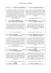 English Worksheet: Money - TV Show Competition