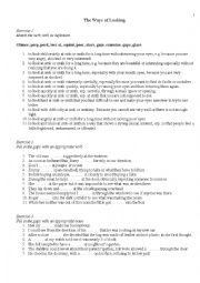 English Worksheet: Ways of looking