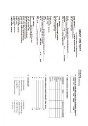 English Worksheet:  SONG: EBONY AND IVORY 