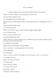 English Worksheet: Alicie 