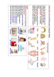English Worksheet: BATH (A short illustated  poem and a song  for kids)