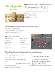 English Worksheet: Wont let you down - OK GO - (song)