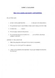 English Worksheet: Listening / Taxation