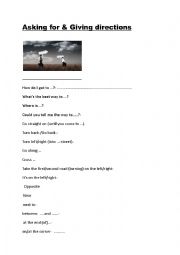 English Worksheet: Asking for direction