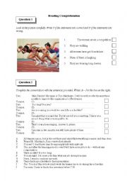 English Worksheet: Reading comprehension for elementary students