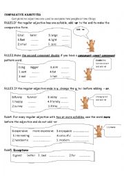 English Worksheet: comparative adjectives
