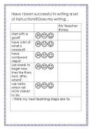 instructional writing self assessment