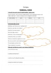  7th form remedial tasks