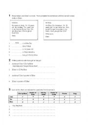 English Worksheet: Personal info