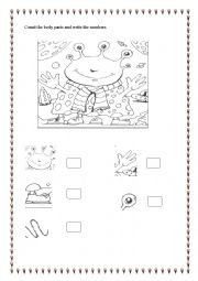 English Worksheet: Body parts 