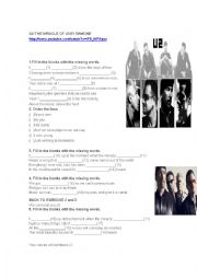 English Worksheet: U2. The miracle of Joey Ramone