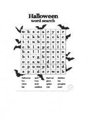 English Worksheet: HALLOWEEN GAME
