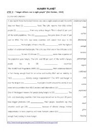 English Worksheet: hungry planet - 2