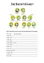 English Worksheet: FAMILY TREE