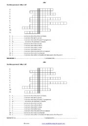 English Worksheet: Job - crosswords