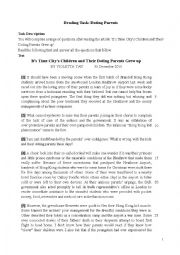 English Worksheet: Doting Parents