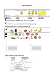 English Worksheet: A/AN, SOME, ANY