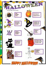 English Worksheet: HALLOWEEN