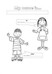 English Worksheet: Whats your name?