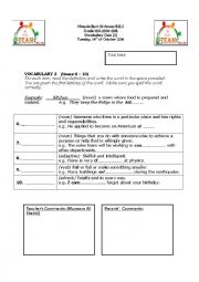 English Worksheet: Gneral vocabulary revision