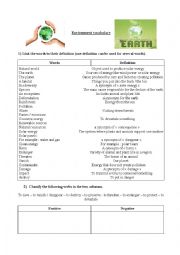 Environment vocabulary matching 