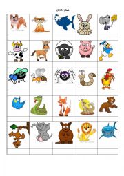 English Worksheet: ANIMALS