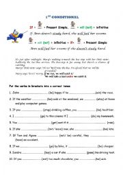 English Worksheet: 1st CONDITIONAL