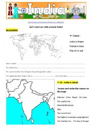 English Worksheet: India Webquest