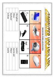 English Worksheet: COMPUTER VOCABULARY