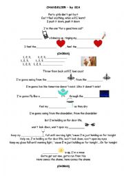 English Worksheet: CHANDELIER by SIA