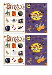 English Worksheet: Halloween Bingo 7/7