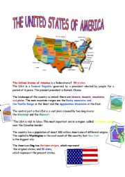 English Worksheet: The United States of America