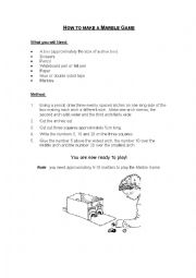 English Worksheet: Instructional Activity