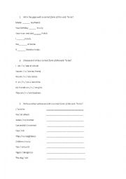 English Worksheet: 