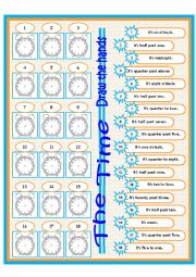 English Worksheet: The Time