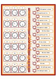 English Worksheet: The Time