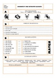 English Worksheet: worksheet