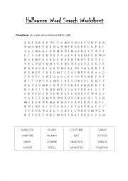 Halloween word search